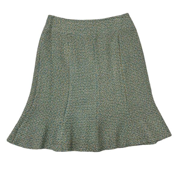 Isabel & Nina Y2K Blue Orange Tweed Flounce Skirt Womens 2 - Picture 1 of 4